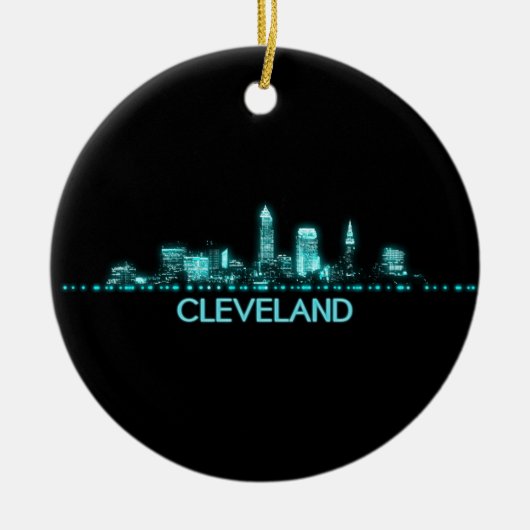 Cleveland Skyline Keramisch Ornament (Voorkant)