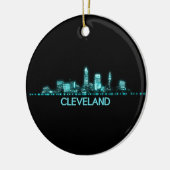 Cleveland Skyline Keramisch Ornament (Links)