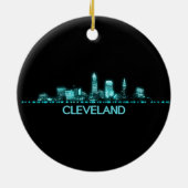Cleveland Skyline Keramisch Ornament (Achterkant)
