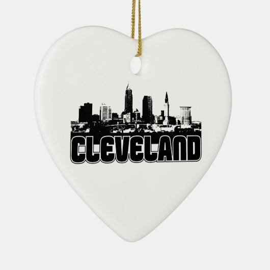 Cleveland Skyline Keramisch Ornament (Rechts)