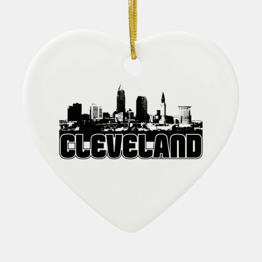Cleveland Skyline Keramisch Ornament (Voorkant)