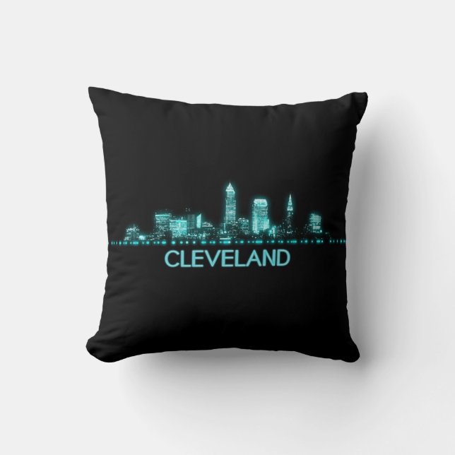 Cleveland Skyline Kussen (Voorkant)