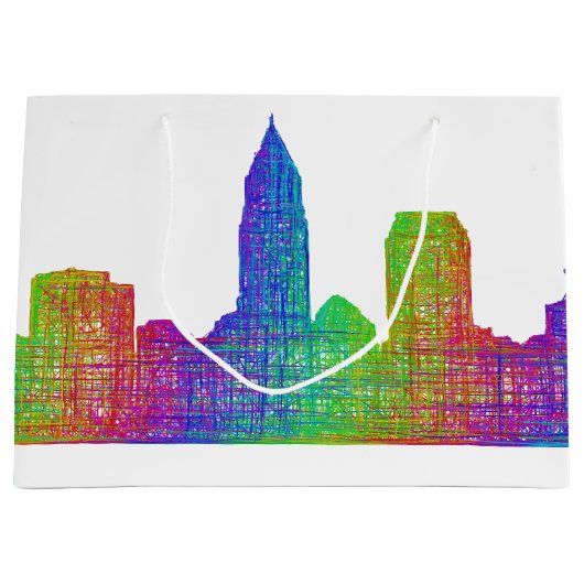 Cleveland skyline large cadeautasje (Voorkant)