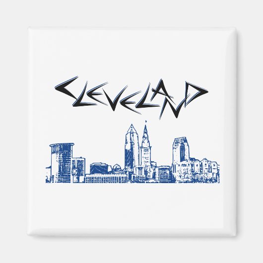 Cleveland Skyline Magneet (Voorkant)