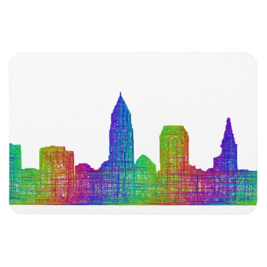 Cleveland skyline magneet (Horizontaal)