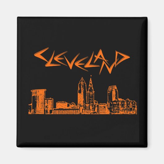 Cleveland Skyline Magneet (Voorkant)