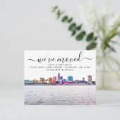 Cleveland Skyline Moving Announcement Briefkaart (Staand voorkant)