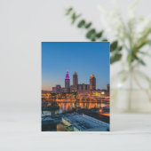 Cleveland Skyline op Sunset Briefkaart (Staand voorkant)