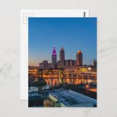 Cleveland Skyline op Sunset Briefkaart (Voorkant / Achterkant)