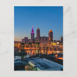Cleveland Skyline op Sunset Briefkaart