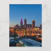 Cleveland Skyline op Sunset Briefkaart (Voorkant)