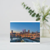 Cleveland Skyline op Sunset Briefkaart (Staand voorkant)
