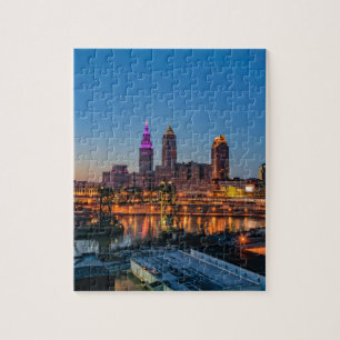 Cleveland Skyline op Sunset Legpuzzel
