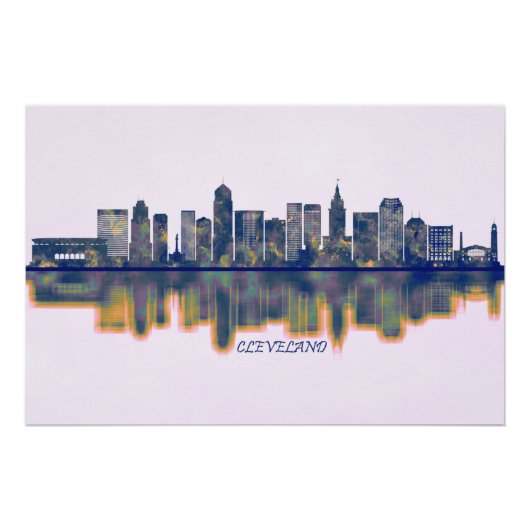 Cleveland Skyline Perfect Poster (Voorkant)