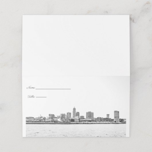 Cleveland Skyline Place Cards Plaatskaartje (Buitenkant ongevouwen)