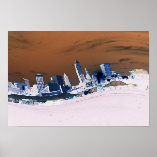 Cleveland Skyline Poster (Voorkant)