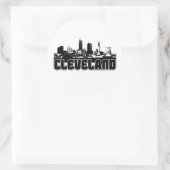 Cleveland Skyline Ronde Sticker (Tas)