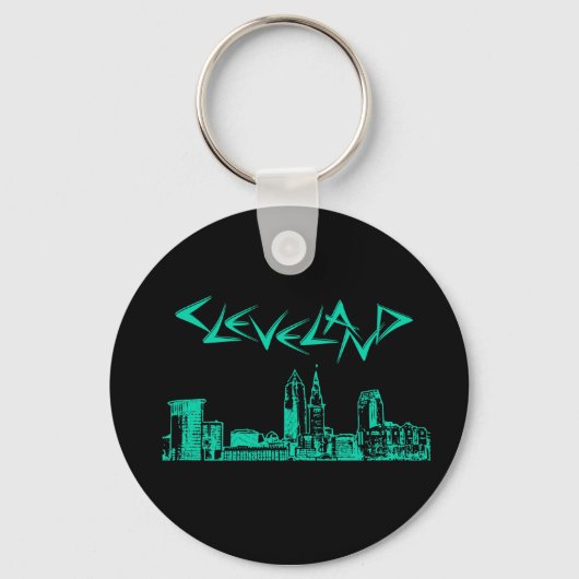 Cleveland Skyline Sleutelhanger (Voorkant)