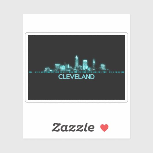 Cleveland Skyline Sticker (Vel)