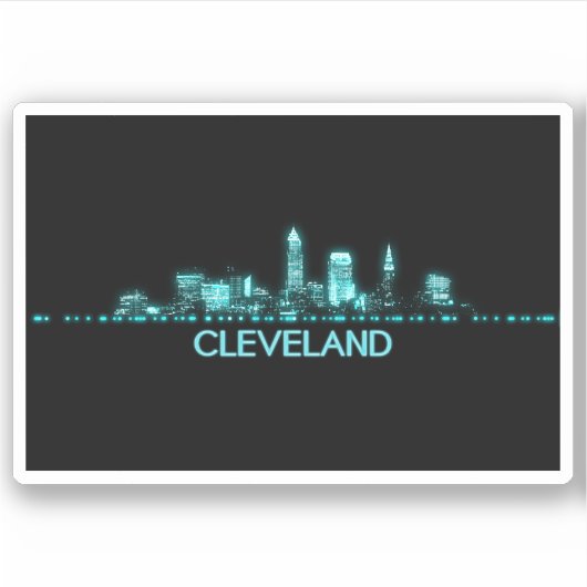 Cleveland Skyline Sticker (Voorkant)