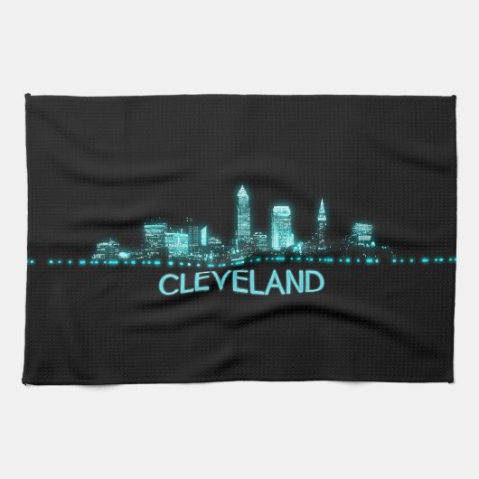 Cleveland Skyline Theedoek (Horizontaal)