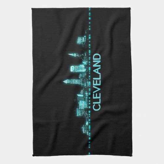 Cleveland Skyline Theedoek (Verticaal)