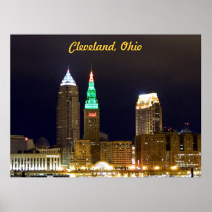 Cleveland Skyline (Vakantilantaarns) Poster