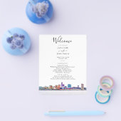 Cleveland Skyline Wedding Program Flyer (Enkel)