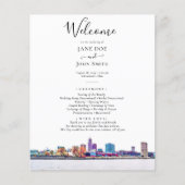 Cleveland Skyline Wedding Program Flyer (Voorkant)