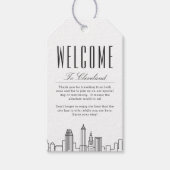 Cleveland Skyline | Welkomstbericht Cadeautags Cadeaulabel (Voorkant)
