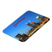 Cleveland Skyline Wine and Gold (Curve) Magnet Magneet (Linkerzijde)