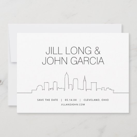 Cleveland Sla de datum op Kaart (Voorkant)