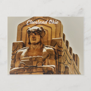 Cleveland Snow Statue Briefkaart