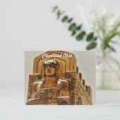 Cleveland Snow Statue Briefkaart (Staand voorkant)