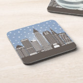 Cleveland Snowflakes Bier Onderzetter (Linkerzijde)