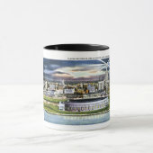 Cleveland Stadium Skyline te Dusk, Cleveland, Ohio Mok (Midden)