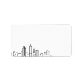 Cleveland Stylized Skyline | Blanco etiket