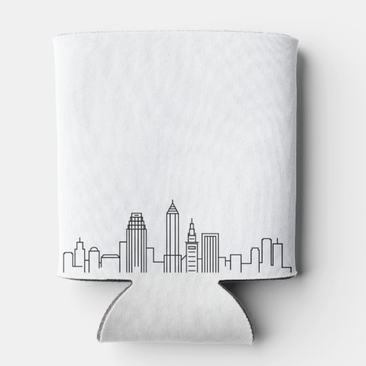 Cleveland Stylized Skyline | Koelbox voor weddensc Blikjeskoeler (Achterkant)