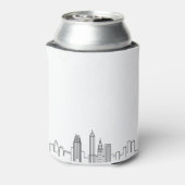 Cleveland Stylized Skyline | Koelbox voor weddensc Blikjeskoeler (Blikje Achterkant)