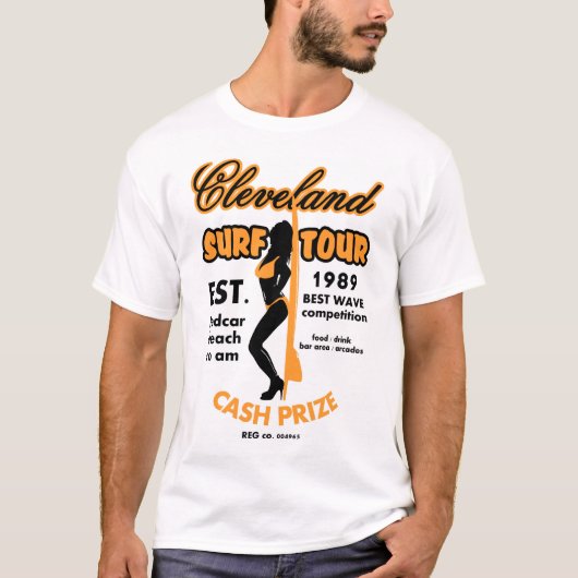 Cleveland surf tour Redcar Surf wedstrijd T-shirt (Voorkant)