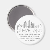 Cleveland ThMED | Aangepast stadsbericht of slogan Magneet (Voorkant / Achterkant)