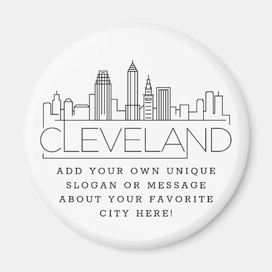 Cleveland ThMED | Aangepast stadsbericht of slogan Magneet (Voorkant)