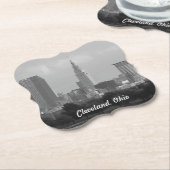 Cleveland Toren BW Kartonnen Onderzetters (Gekanteld)