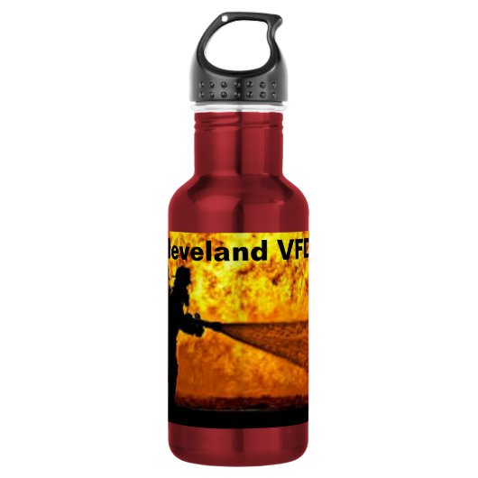 Cleveland VFD Brandweerman Waterfles (Voorkant)