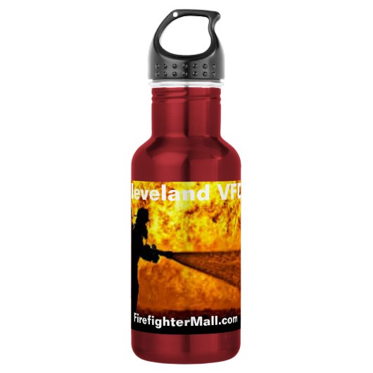 Cleveland VFD Brandweerman Waterfles (Voorkant)