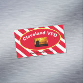 Cleveland VFD Flames Magnetische Visitekaartjes Magnetisch Visitekaartje (Voorbeeld)