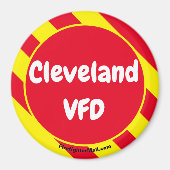 Cleveland VFD Red/Yellow magnet (Voorkant)