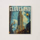 Cleveland Vintage Travel Legpuzzel (Verticaal)