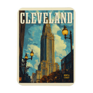 Cleveland Vintage Travel Magneet