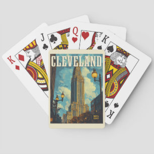 Cleveland Vintage Travel Pokerkaarten